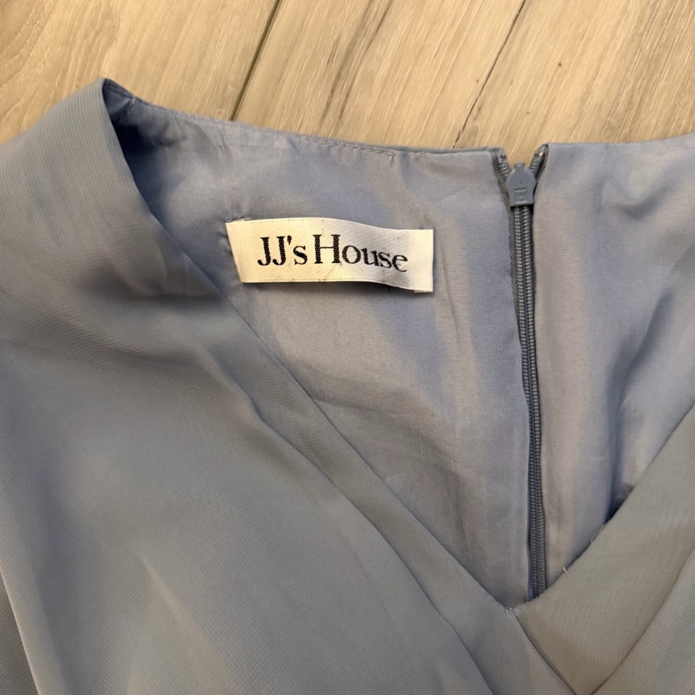 JJ's House Dusty Blue Chiffon Midi Dress Size 10 Bridesmaid - Picture 5 of 13